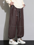 Men's Water Repellent Lace Up Loose Comfy Jogger Jeans