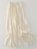 Women's Elastic Waist Solid Color Wide Leg Drape Pants