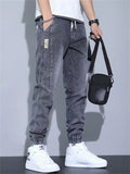 Men's Simple Plain Color Harem Jogger Jeans