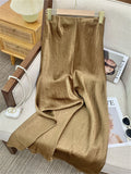 Skin-Friendly Silky Luxury A-line Skirt for Lady