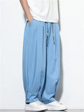Men's Chinese Style Summer Casual Loose Fit Harem Jogger Pants