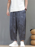 Mens Summer Baggy Loose Cropped Lightweight Yoga Harem Pants