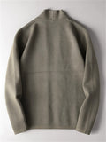 Men's Casual Autumn Solid Color V Neck Single Breasted Knit Cardigan Jackets