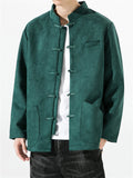 Vintage Chinese Style Artificial Deerskin Jackets for Men