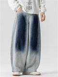 Men's Trendy Hiphop Style Distressed Gradient Wide Leg Jeans
