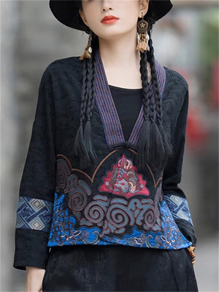 Women's Ethnic Style Heavy Industry Embroidery Cardigan Jacket