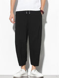 Men's Summer Comfort Simple Loose Fit Elastic Waist Carrot Pants
