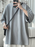 Summer Casual Solid color Loose Half Sleeve T-Shirt for Men