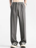 ‌Simple Comfy Spring Drawstring Loose Wide Leg Casual Pants for Men‌