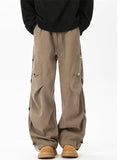 Men's High Street Style Pleated Cargo Pants