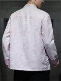 Oriental Style Bamboo Jacquard Casual Tang Suit Jacket for Men