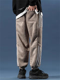 Streetwear Thickened Lambswool Blend Pants for Men