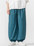 Men's Loose Retro Chinese Style Plaid Lantern Pants
