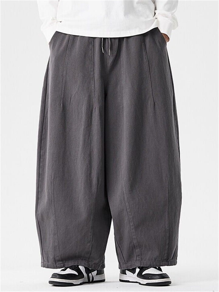 Japanese Style Men's Trendy Cozy Casual Straight-Leg Pants