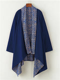Men's Chinese Ethnic Zen Style Reversible Irregular Hem Cardigan Jackets