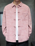 Men's Autumn Vintage Chinese Style Printed Frog Button Tangsuit Shirts