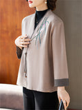 Elegant Plant Crochet Long Sleeve Cardigan Jacket for Women