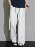 Men Casual Drawstring Sweatpants Baggy Wide Leg Lounge Pants