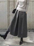 Women's Leisure Oversized Solid Color Wide Leg Pants