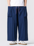 Men Japanese Style Baggy Oversized Streetwear Multi-pocket Cargo Pants