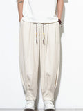 Men's Chinese Style Summer Casual Loose Fit Harem Jogger Pants