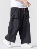 Men Japanese Style Baggy Oversized Streetwear Multi-pocket Cargo Pants