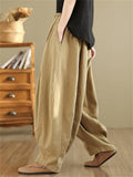 Women's High Waisted Wide Leg Bloomers Pants
