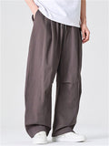 Men's Spring Vintage Japanese Style Baggy Wide Leg Cargo Pants