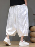 Men's Cool Casual Loong Print Wide Leg Cropped Pants