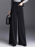 Women's Trendy High Waisted Wide Leg Dress Pants with Pockets