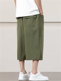 Men's Casual Solid Color Pockets Capri Pants