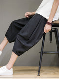 Men's Simple Thin Summer Smooth Cropped Pants