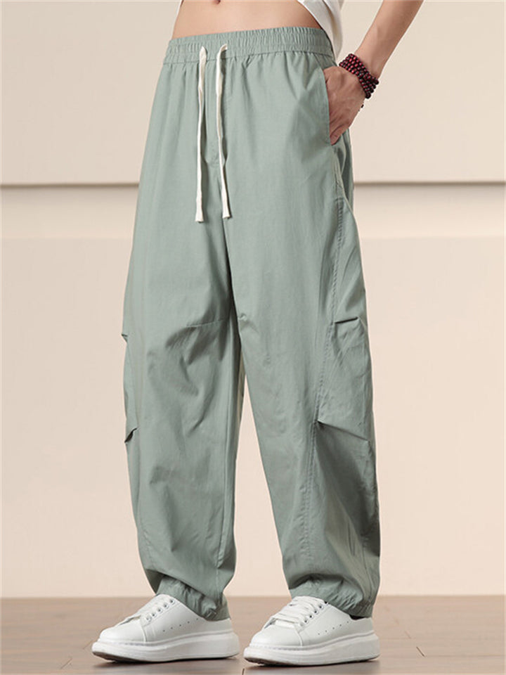 Men's Summer Casual Solid Color Straight Pants
