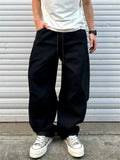 Mens Casual Streetwear Style Loose Fit Cargo Pants with Pockets