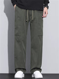 Men's Autumn Loose Fit Outdoor Drawstring Cargo Pants with Pockets