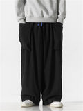 Men's Hip-Hop Exaggerated Pocket Corduroy Straight-Leg Pants