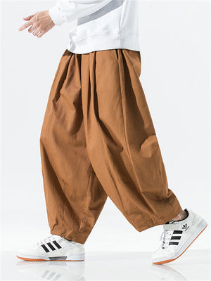 Solid Color Relaxed Fit Comfy Pants for Men