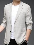 Plus Size Simple Korean Style Autumn Single Breasted Blazer for Men