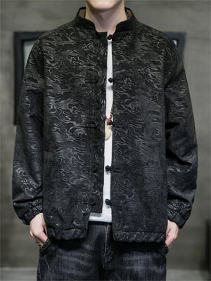 Men's Autumn Daily Wear Jacquard Tang Suit Jacket