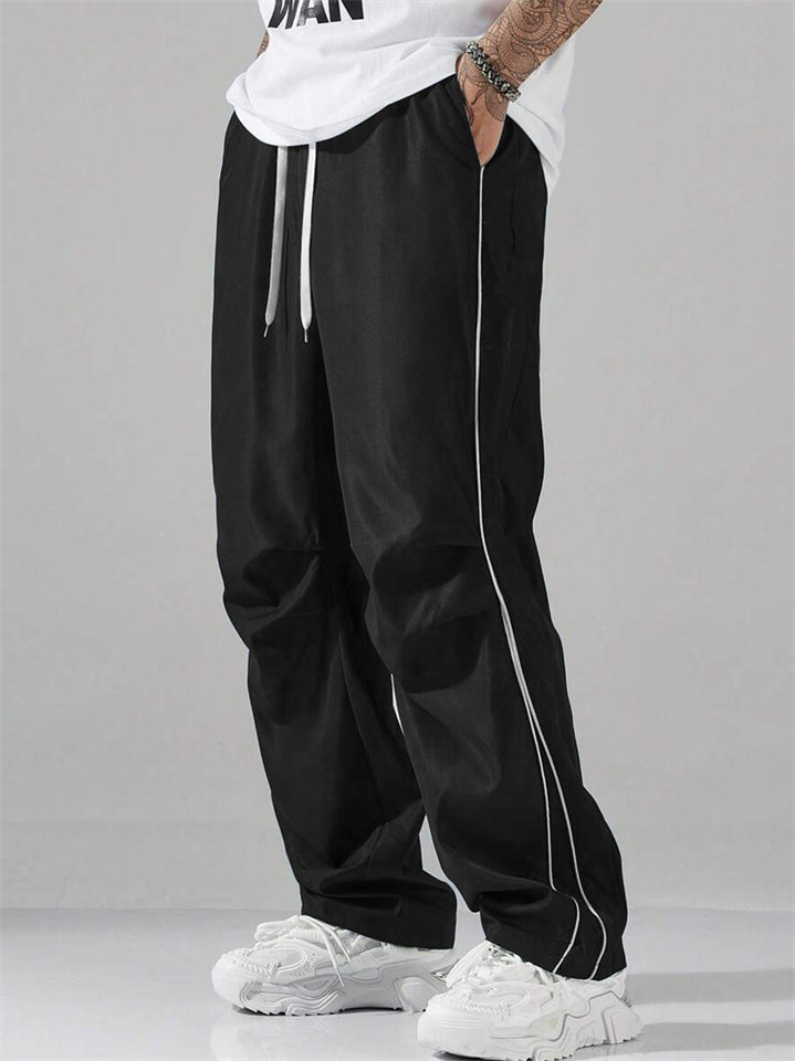 Men's Retro High Street Contrast Color Casual Sweatpants
