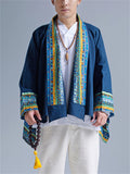 Retro Men's Ramie Ethnic Style Cardigan Top