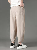 Men Japanese Style Ice Silk Quick Dry Baggy Harem Joggers Pants