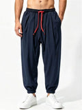 Mens Casual Relaxed Fit Drawstring Joggers with Pockets