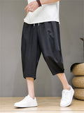 Men's Simple Thin Summer Smooth Cropped Pants