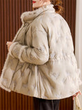 Winter Chinese Style Women's Stand Collar Short Down Coats