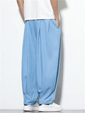 Men's Chinese Style Summer Casual Loose Fit Harem Jogger Pants