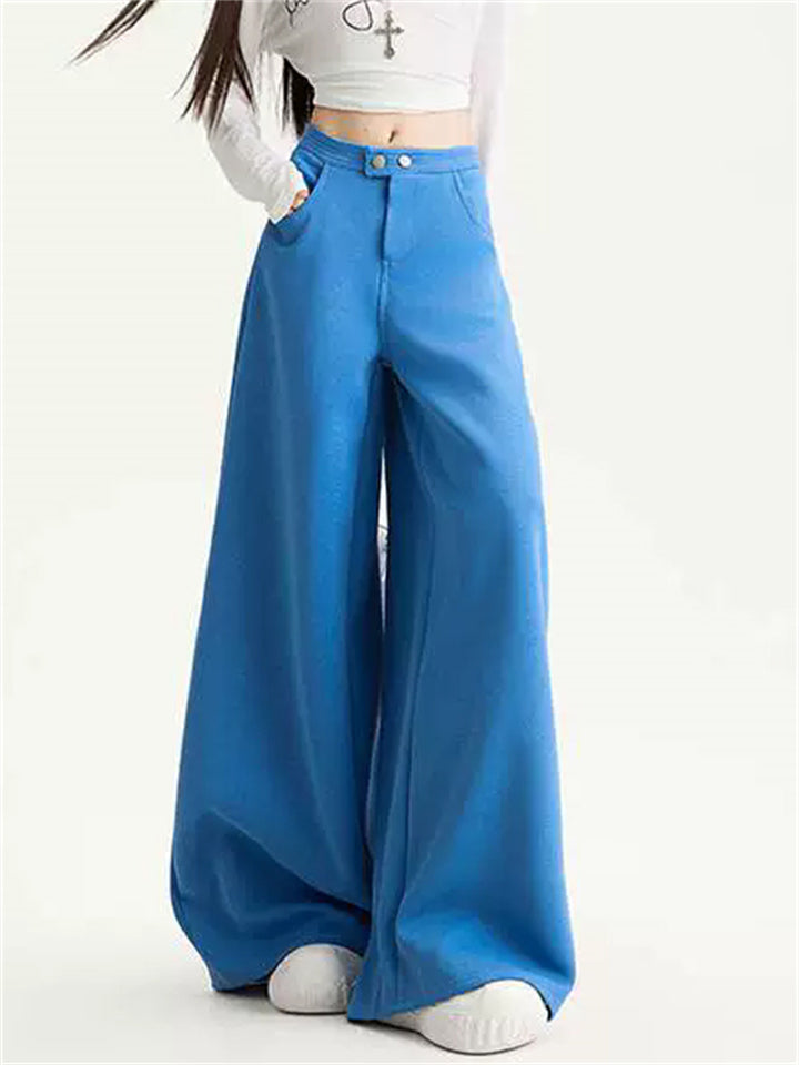 Women's High Waisted Wide Leg Casual Loose Fit Scimitar Sweatpants