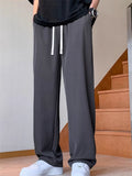 Men's Soft Elastic Waist Straight Leg Summer Casual Pants