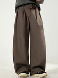 Men's Chic Retro Solid Color Pleated Drape Scimitar Wide Leg Pants