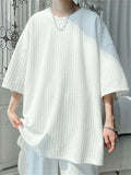 Summer Casual Solid color Loose Half Sleeve T-Shirt for Men